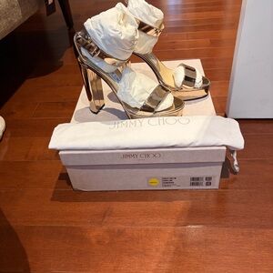 Jimmy Choo Shiny Gold Women's Heels